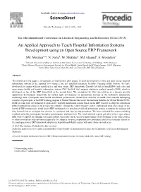 An Applied Approach to Teach Hospital Information Systems Development Using an Open Source ERP Framework
