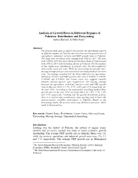 Analysis of Growth Rates in Different Regimes of Pakistan: Distribution and Forecasting Anwar Hussain ∗ & Naila Nazir ∗∗