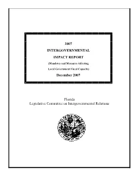 Example of LCIR Mandates Reports (2007)