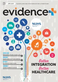 ISSUE 17 APR 2017 a Quarterly Publication of the National University Health System