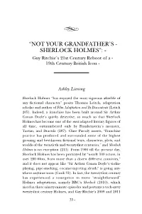 Not Your Grandfather's Sherlock Holmes