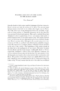Polybius and Livy on the Allies in the Roman Army