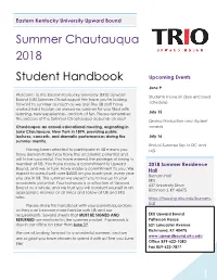 Summer Chautauqua 2018 Student Handbook