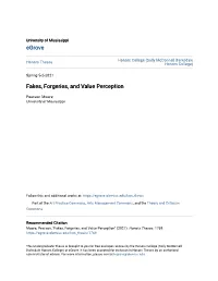 Fakes, Forgeries, and Value Perception