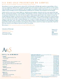 Flu and Cold Prevention on Campus