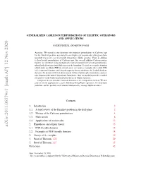 Generalized Carleson Perturbations of Elliptic Operators and Applications