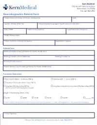 Neurodiagnostics Referral Form