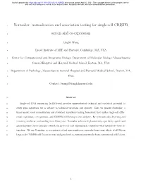 Normalization and Association Testing for Single-Cell CRISPR