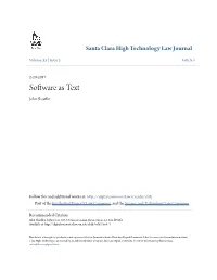 Software As Text John Shaeffer