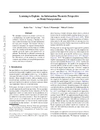 An Information-Theoretic Perspective on Model Interpretation