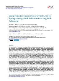 Competing for Space: Factors That Lead to Sponge Overgrowth When Interacting with Octocoral
