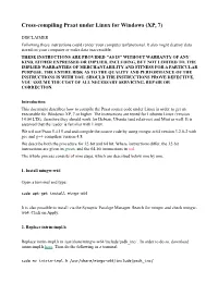 Cross-Compiling Praat Under Linux for Windows (XP, 7)