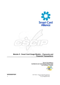 CSCIP Module 5 - Payments and Financial Transactions Final - Version 3 - October 8, 2010 1 for CSCIP Applicant Use Only