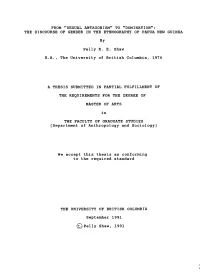 Domination": the Discourse of Gender in the Ethnography of Papua New Guinea