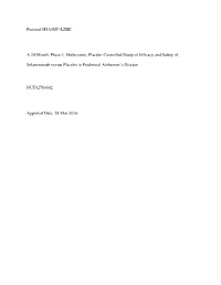 Protocol H8A-MC-LZBE a 24-Month, Phase 3, Multicenter, Placebo