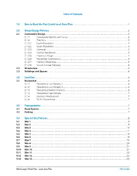 Table of Contents 1.0 How to Read the Port Credit Local Area Plan