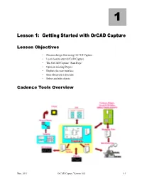 Getting Started with Orcad Capture