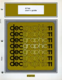 GT44 User's Guide DEC-II-HGT44-A-D