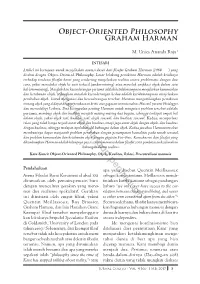 Object-Oriented Philosophy Graham Harman