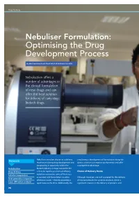Optimising the Drug Development Process
