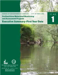 Portland Area Watershed Monitoring and Assessment Program Executive Summary–First Year Data 1