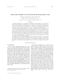 Surface Flux Variability Over the North Pacific and North Atlantic Oceans