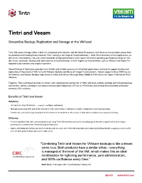 Tintri and Veeam at a Glance