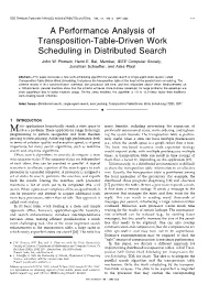 A Performance Analysis of Transposition-Table-Driven Work Scheduling in Distributed Search