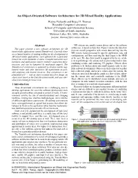 An Object-Oriented Software Architecture for 3D Mixed Reality Applications
