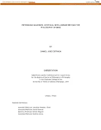 Artificial Intelligence Beyond the Philosophy of Mind