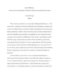 Constructions of Toxic Masculinity in Dramatic, Metaphorized, and Real-Life War Spaces