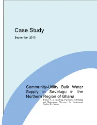 Draft Report of Savelugu Water System