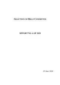 Report No. 6 of 2020