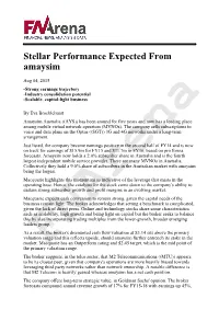 Stellar Performance Expected from Amaysim