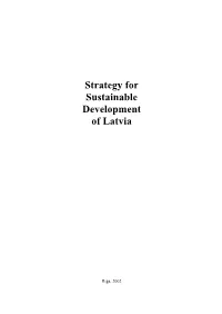 Strategy for Sustainable Development of Latvia