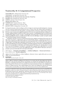 Trustworthy AI: a Computational Perspective