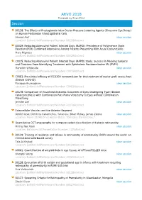 ARVO 2018 Powered by Eventpilot Session
