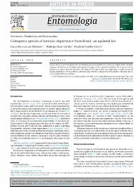 Coleoptera Species of Forensic Importance from Brazil: an Updated List
