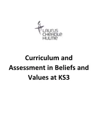 Curriculum and Assessment in Beliefs and Values at KS3