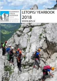 Letopis/ Yearbook 2018 Organigram Planinske Zveze Slovenije 2018