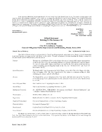 Official Statement Relating to the Issuance Of