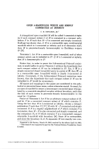 Open 3-Manifolds Which Are Simply Connected at Infinity