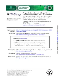 Properdin Contributes to Allergic Airway Inflammation Through Local C3a Generation Yuan Wang, Takashi Miwa, Blerina Ducka-Kokalari, Imre G