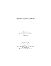 Quantifying Entanglement