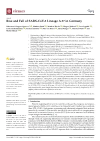Rise and Fall of SARS-Cov-2 Lineage A.27 in Germany