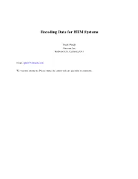 Encoding Data for HTM Systems