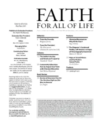 Faith for All of Life Mar/Apr 2007 Editorials 2 from the Founder