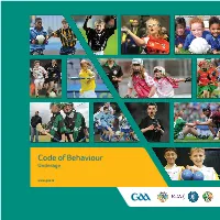 GAA Code of Behaviour- Underage