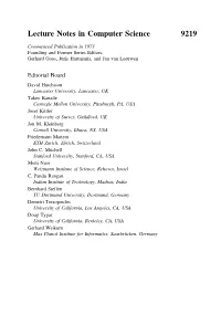 Lecture Notes in Computer Science 9219