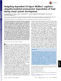 Pax6 During Visual System Development